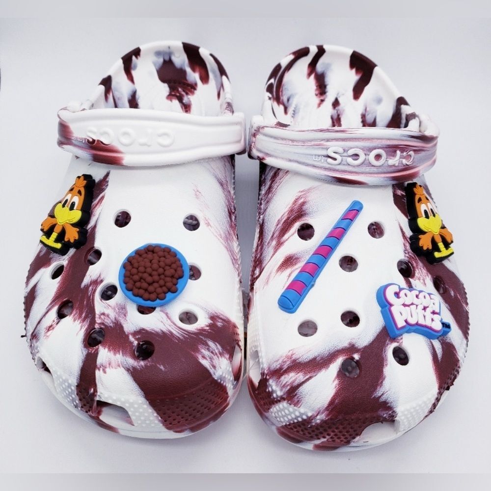 Crocs Limited Cocoa Puffs Cereal Crocs Cocoa Puffs Cereal Classic White Swirl